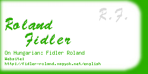 roland fidler business card
